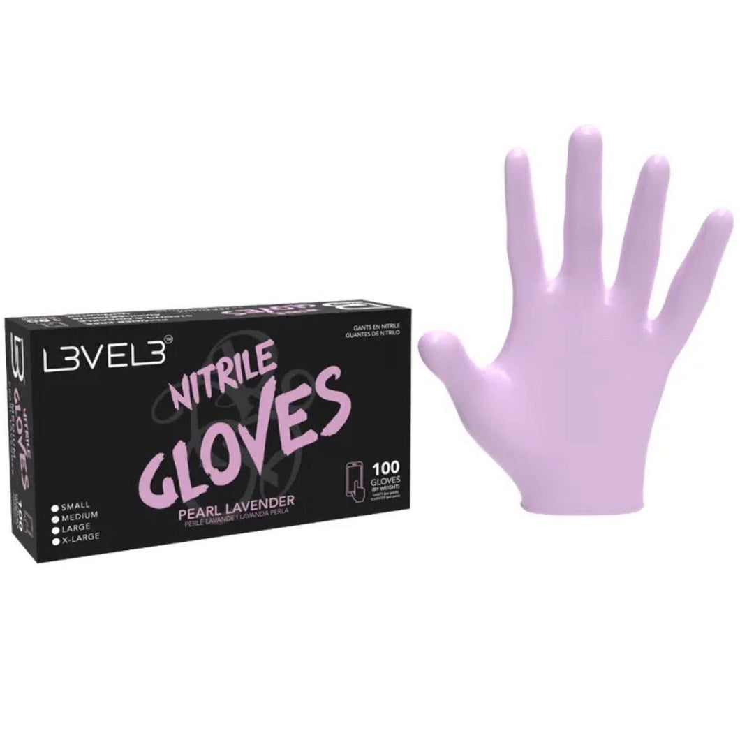 L3VEL3 Professional Nitrile Gloves (Pearl Lavender)