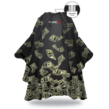 Load image into Gallery viewer, BLACK ICE PROFESSIONAL - PREMIUM GRAPHIC Money Shower BARBER CAPE
