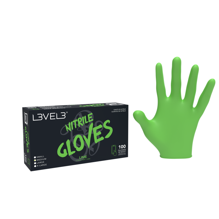 L3VEL3 Professional Nitrile Gloves (Green)
